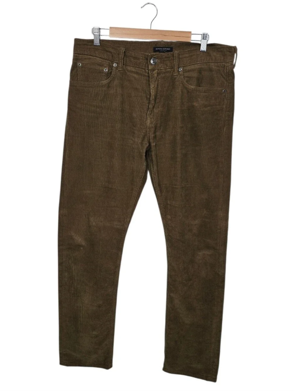 Banana Republic Five Pocket Pima Cotton Corduroy Pants Dark Acorn Men's 34x32